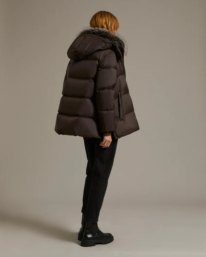 Yves Salomon A Line Down Jacket Mocha