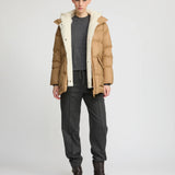 Yves Salomon Down Coat 76cm in Camel