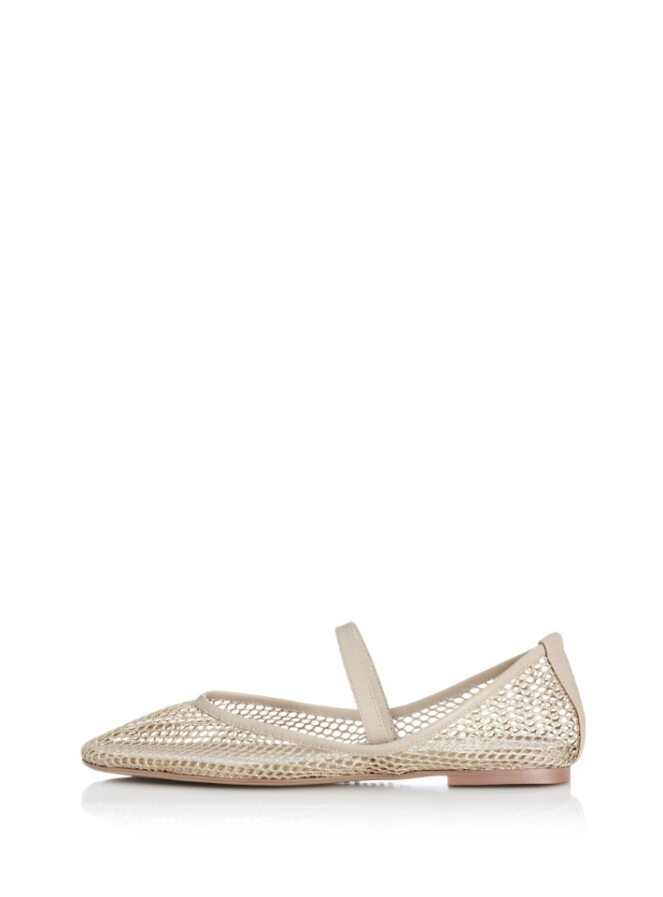 Alias Mae Lily Ballet Flat - Cream Mesh | Denim Iniquity