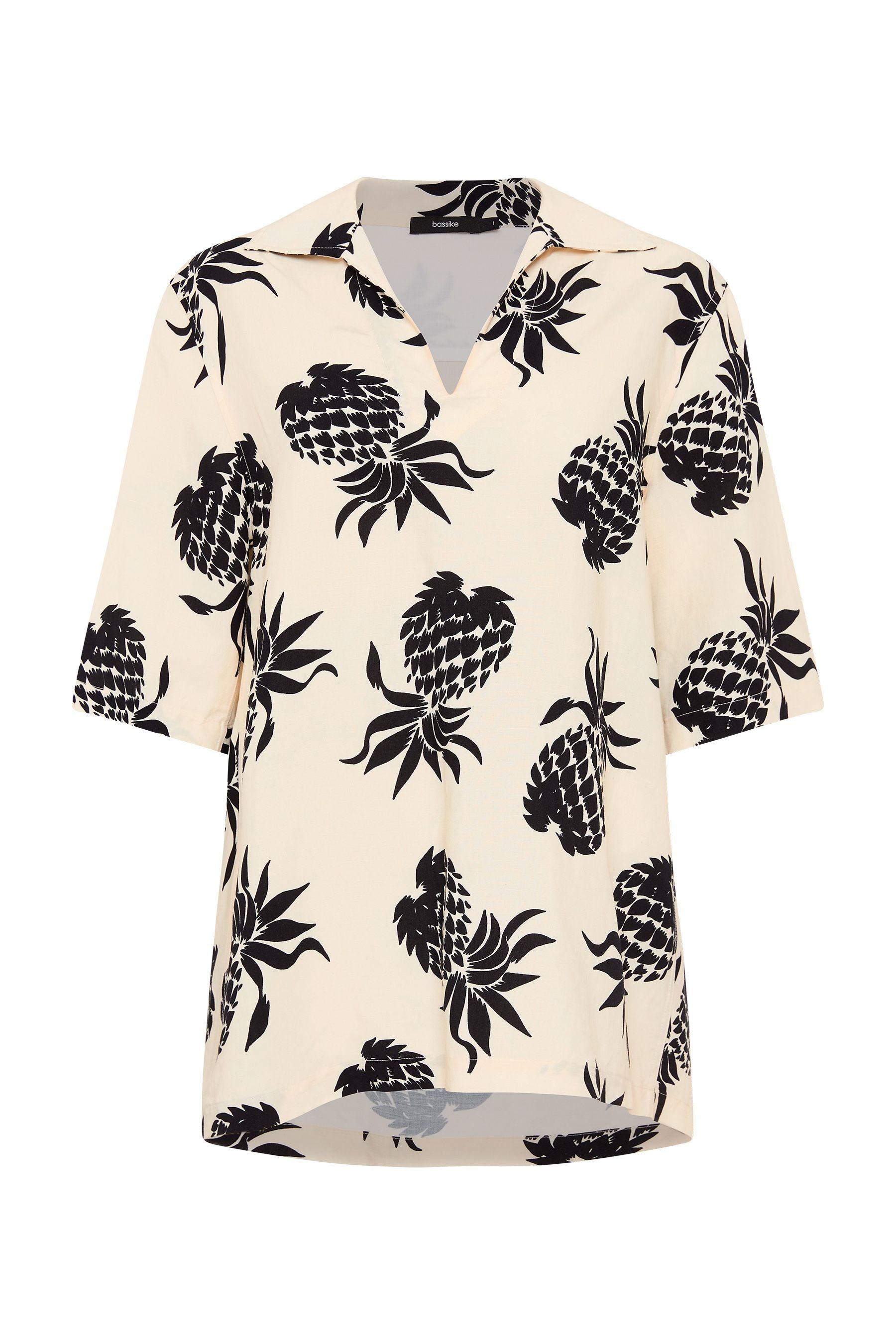 Bassike Pineapple Print Shirt - White/Black