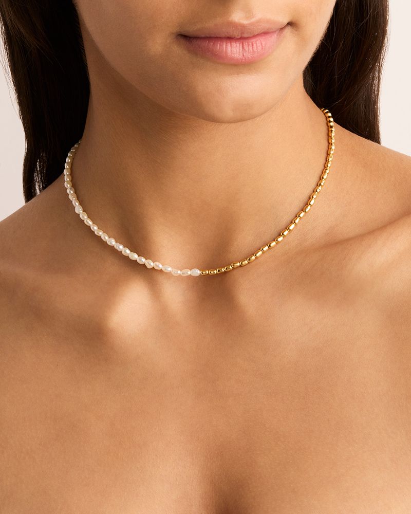 By Charlotte Gold By Your Side Pearl Choker