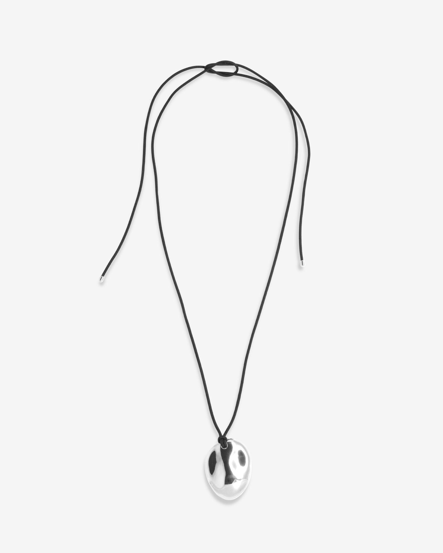 Flash Jewellery Dylan Dome Necklace - Cord - Sterling Silver