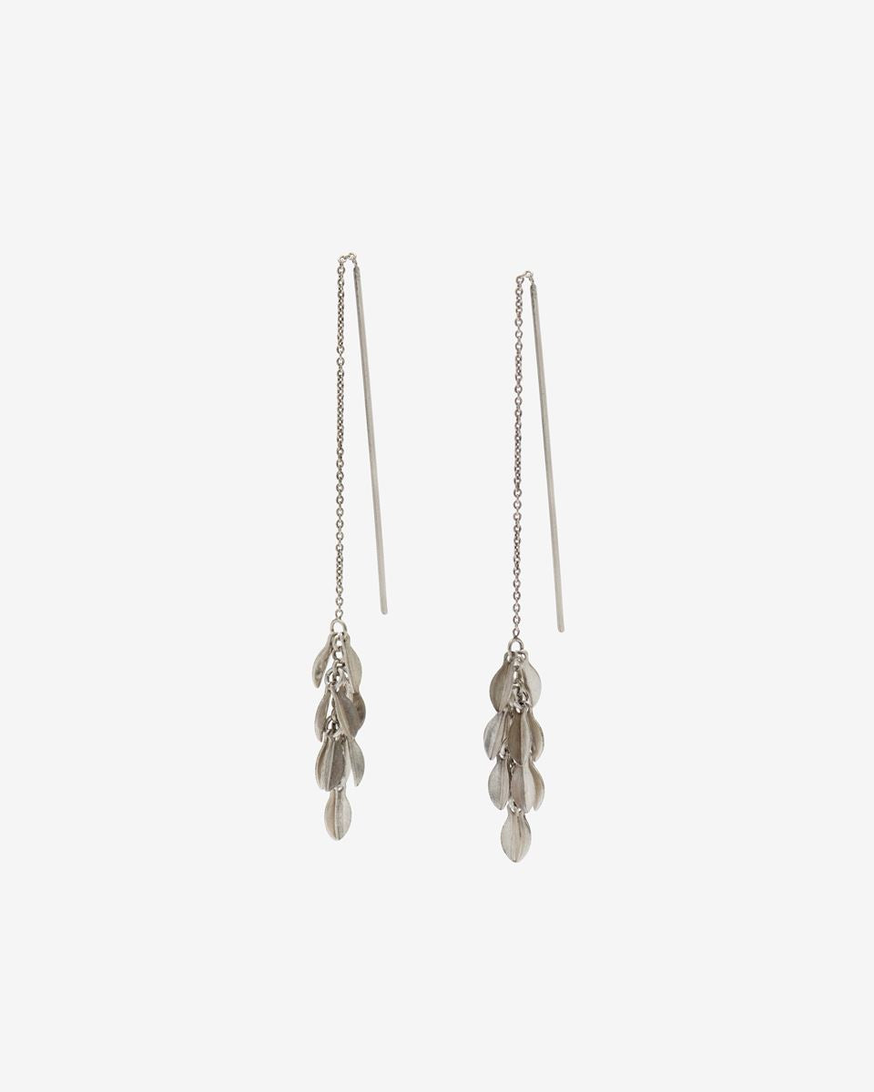 Isabel Marant Metal Shiny Leaf Earrings - Silver