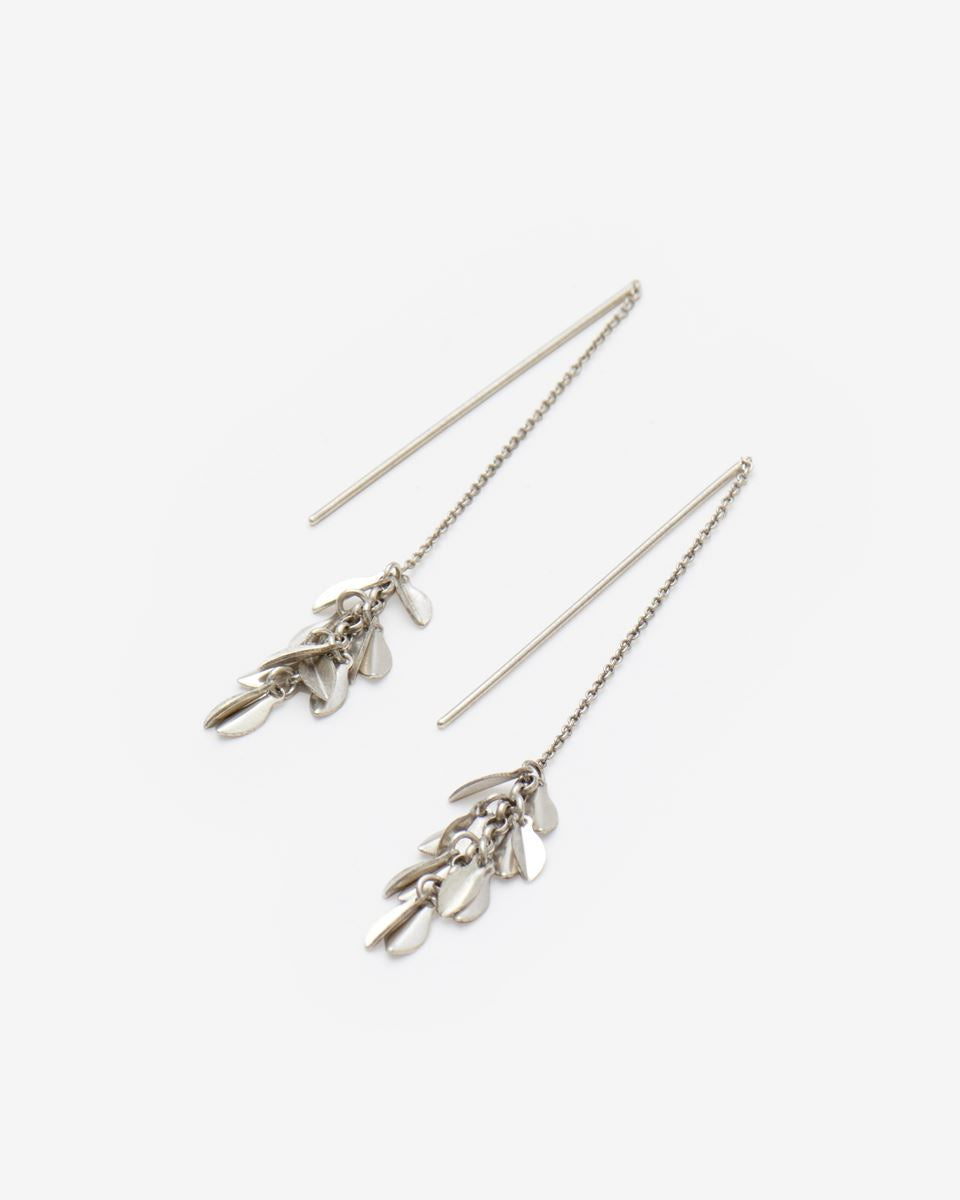 Isabel Marant Metal Shiny Leaf Earrings - Silver