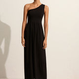 Matteau Asymmetric Knit Dress - Black