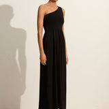 Matteau Asymmetric Knit Dress - Black