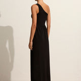 Matteau Asymmetric Knit Dress - Black
