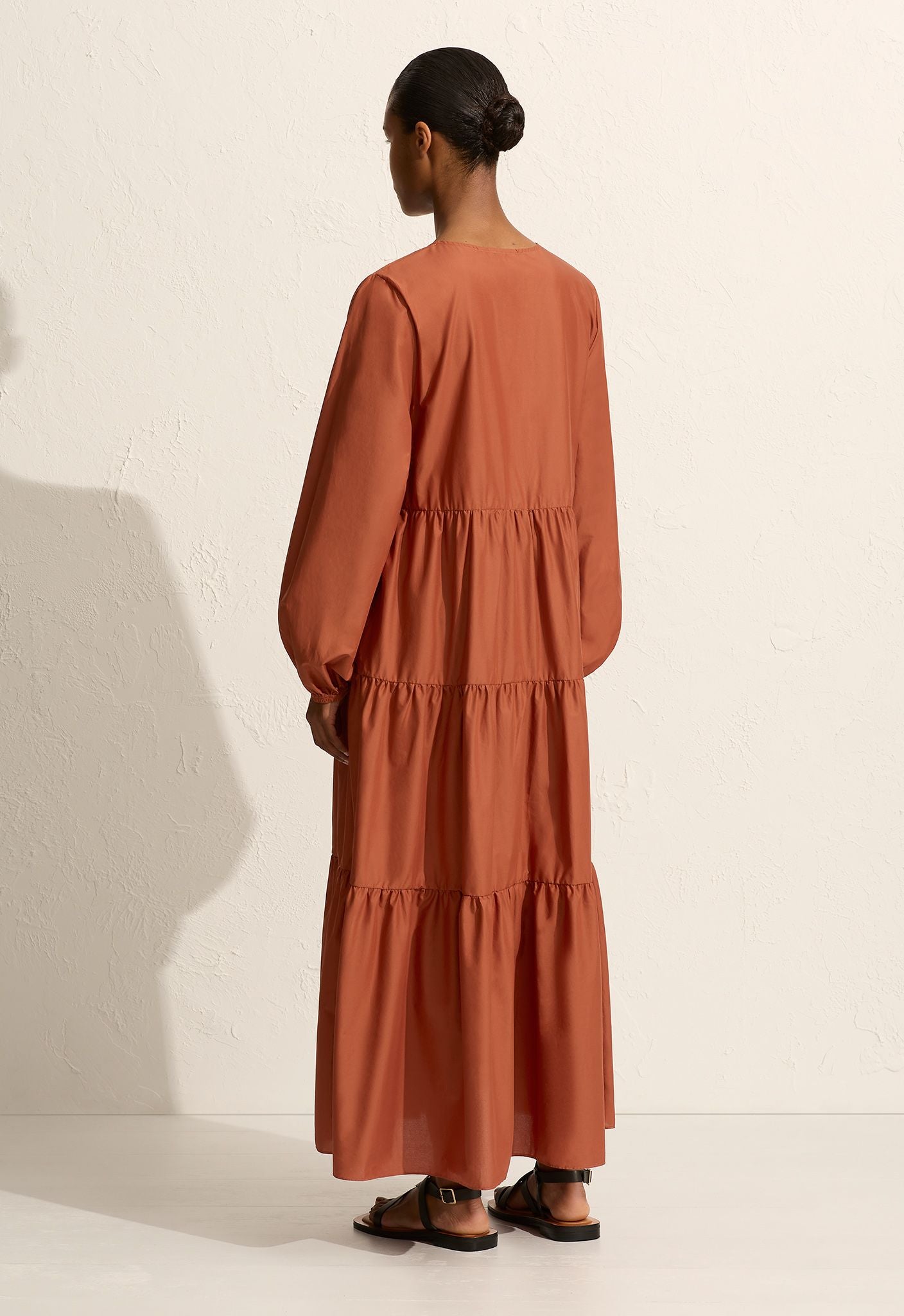 Matteau Long Sleeve Plunge Dress - Sienna