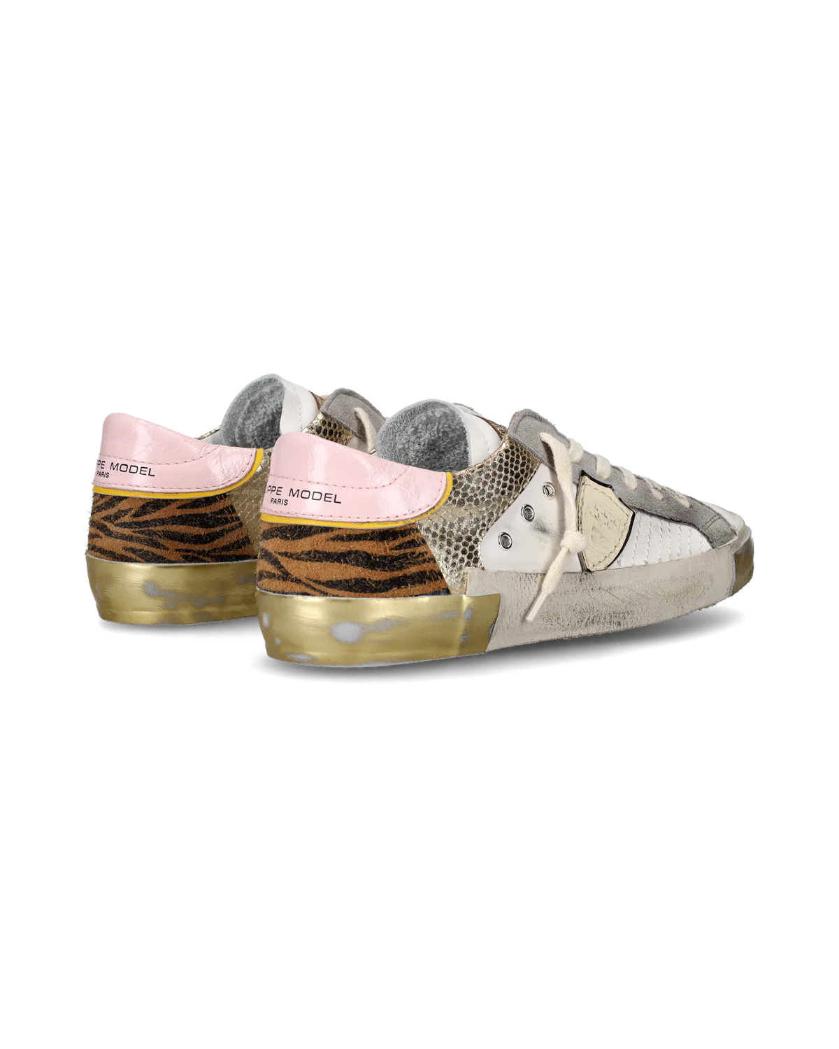 Philippe Model Prsx Low-Top Sneakers - White/Gold