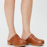 Isabel Marant Thalie Leather Clogs - Camel