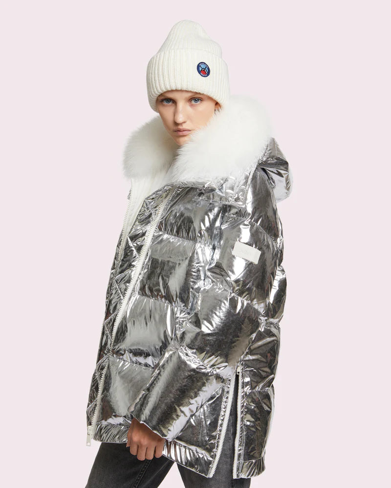 Silver hot sale down coat