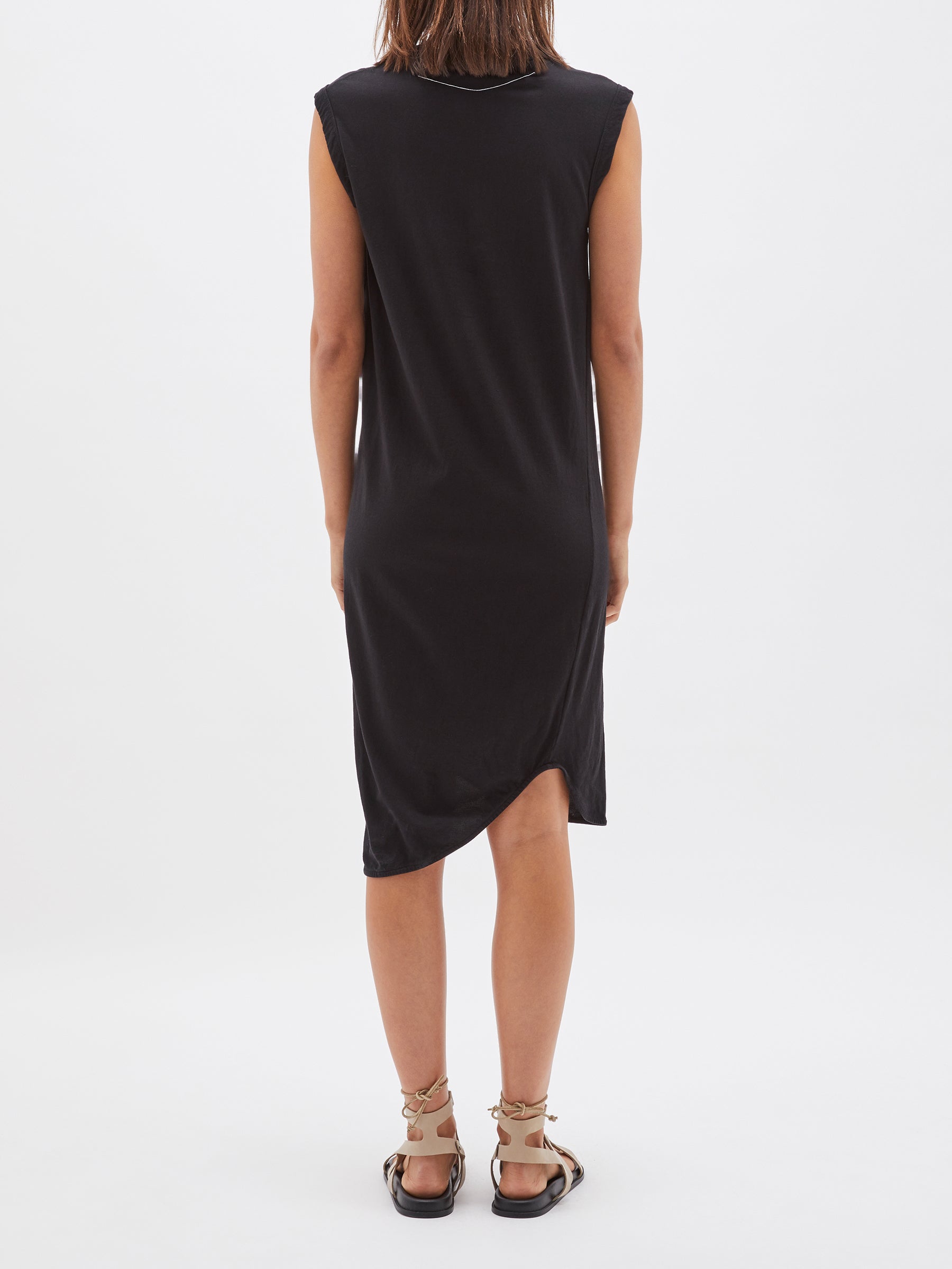 Bassike Slim Muscle Tank Dress - Black