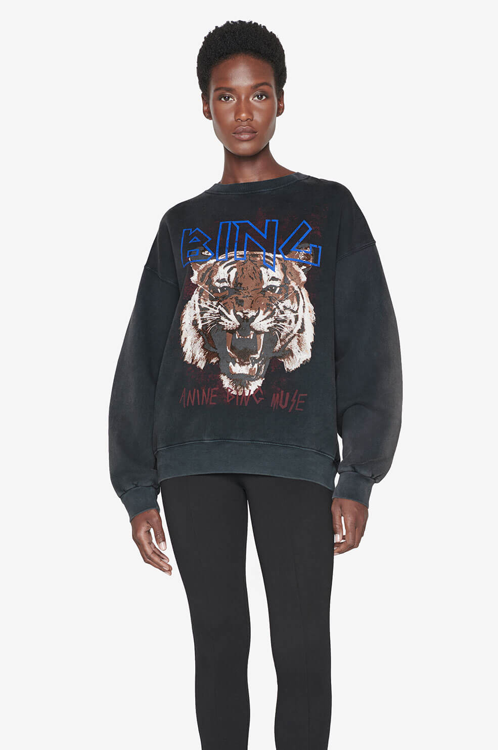 Anine Bing Tiger Sweatshirt - Black