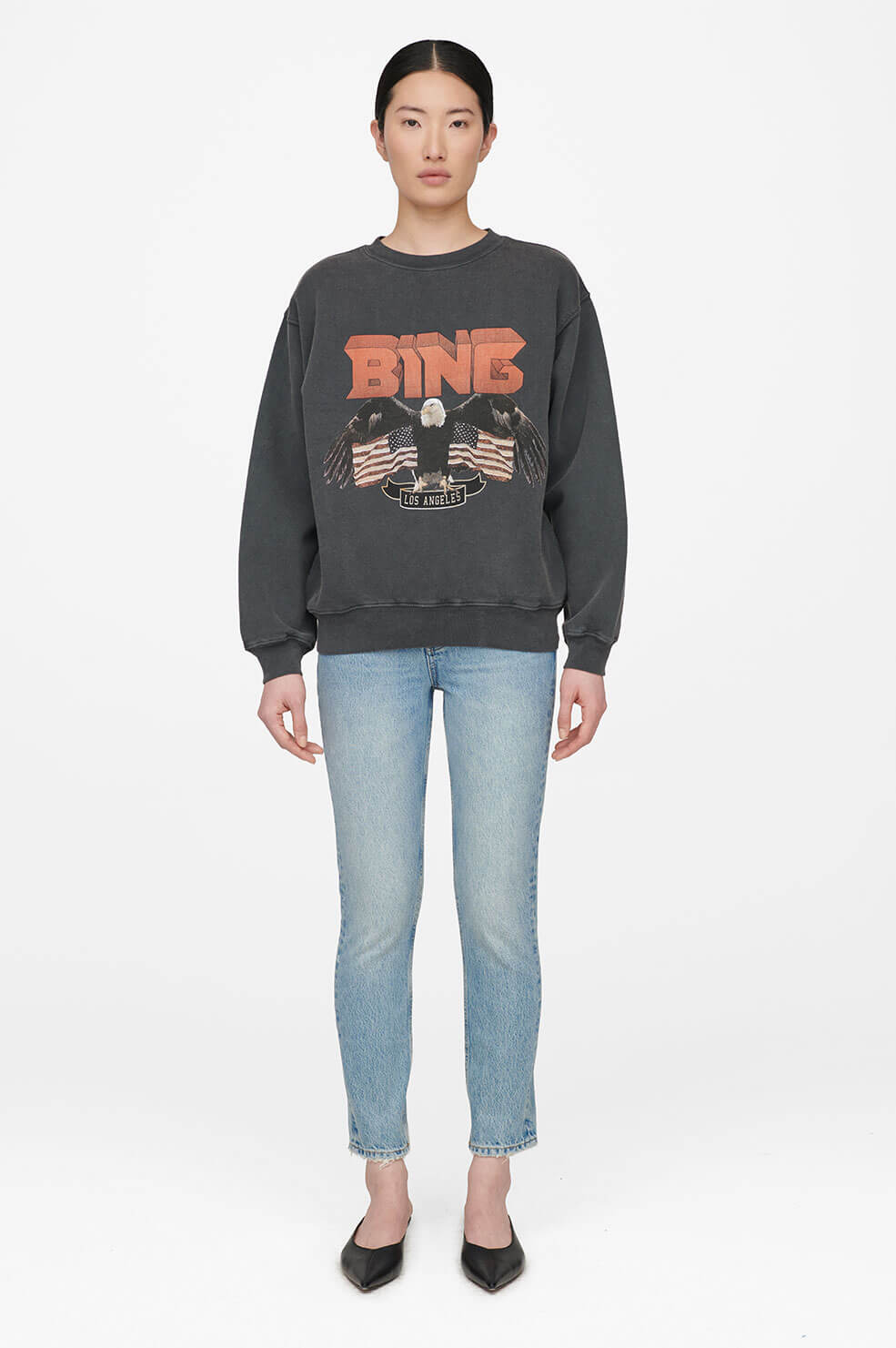 Anine Bing Tyler Sweatshirt - Bing/Washed Black