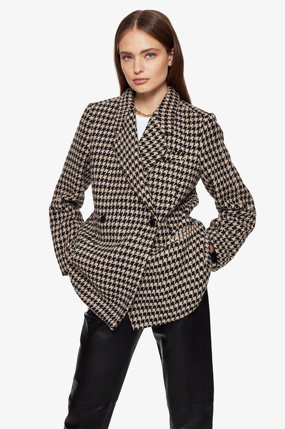 Anine Bing Kaia Blazer - Houndstooth