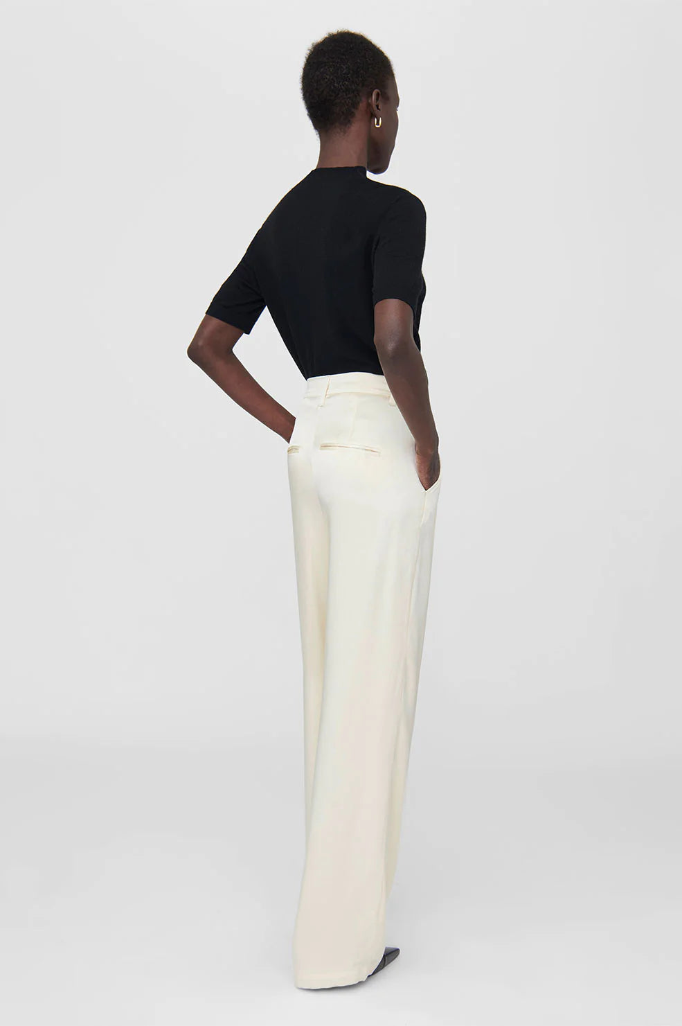 Anine Bing Carrie Pant in Oyster