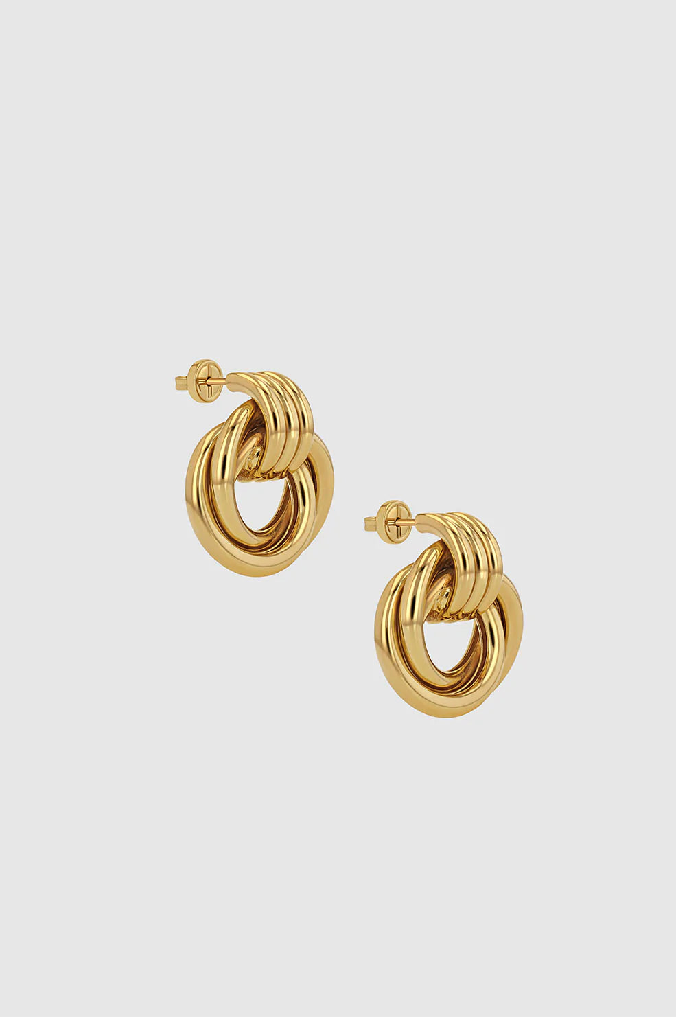 Anine Bing Triple Knot Earrings - Gold