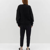 Bassike Stretch Twill Tapered Pant - Black