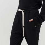 Bassike Stretch Twill Tapered Pant - Black