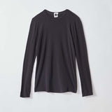 Bassike Superfine Rib Long Sleeve T.Shirt in Black