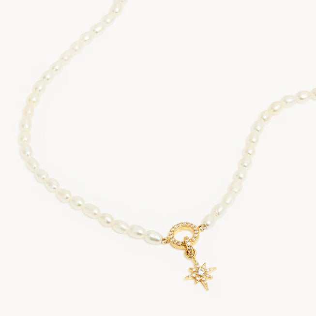 By Charlotte Gold Dancing In Starlight Pearl Choker Denim Iniquity