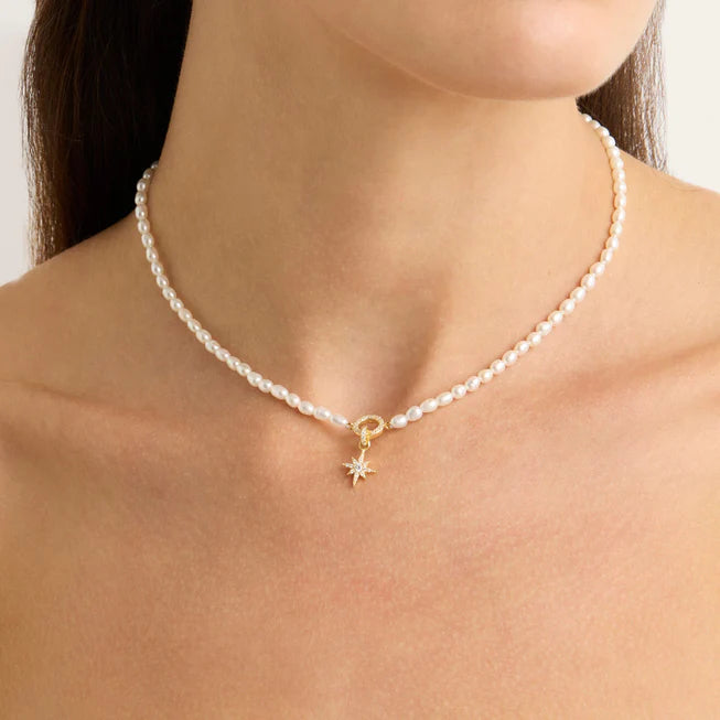 By Charlotte Gold Dancing In Starlight Pearl Choker