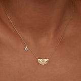 Lotus Birthstone Necklace Blue Topaz - Dec
