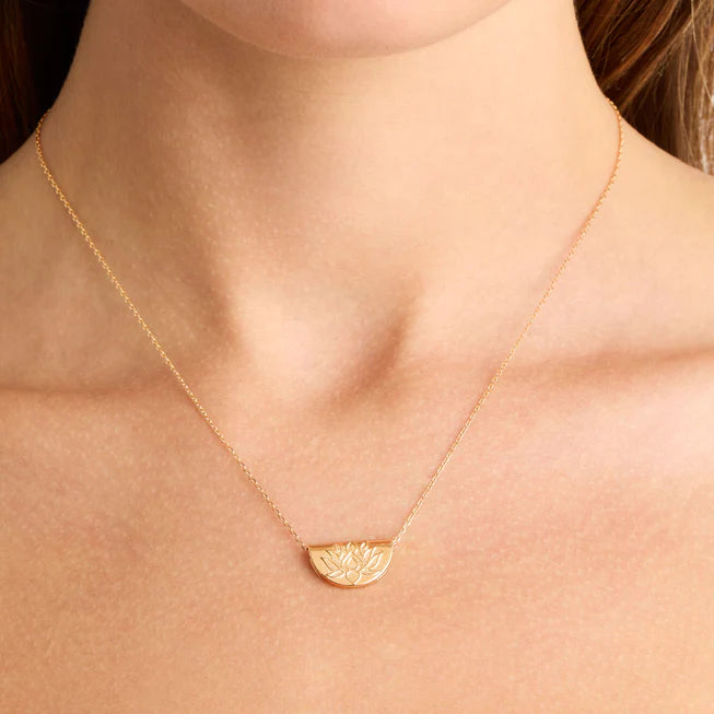 By Charlotte Lotus Short Necklace in 18K Gold Vermeil