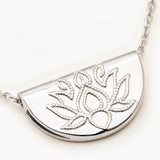 By Charlotte Lotus Short Necklace in Silver
