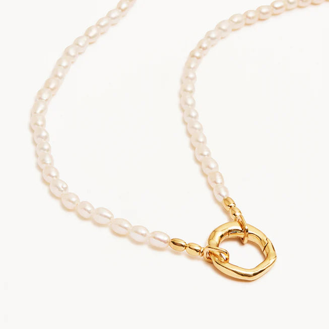 By Charlotte Gold Horizon Annex Link Pearl Necklace