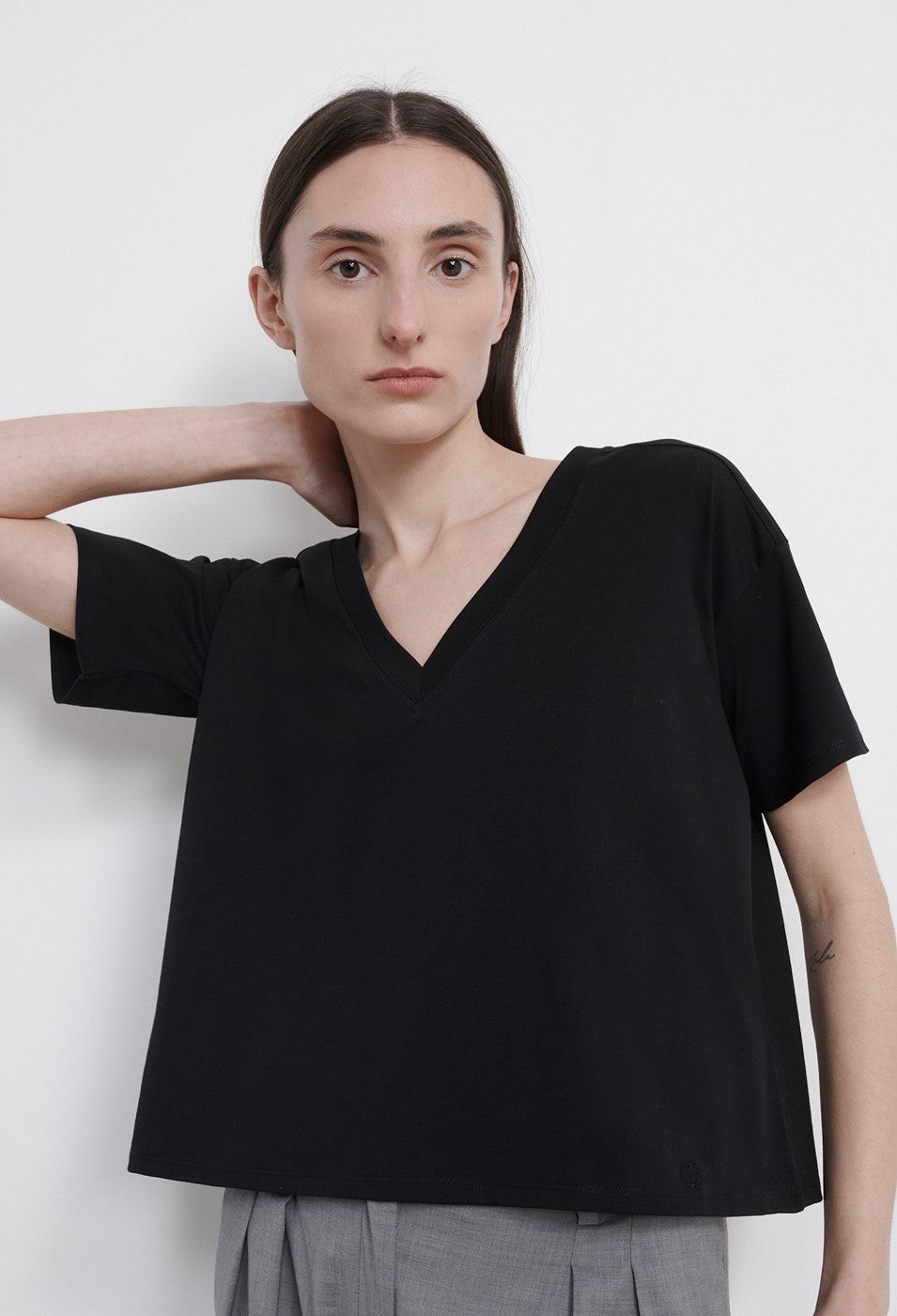 LouLou Studio Faaa Cotton T-Shirt - Black