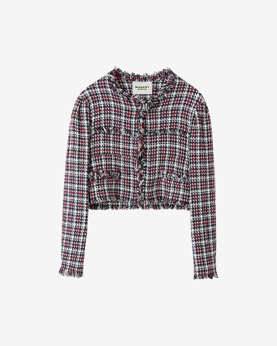 Isabel Marant Nameo Cowens Jacket - Midnight/Red