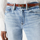 Frame Le Double F Belt - Brandy Croco