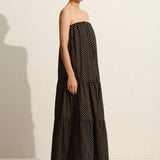 Matteau Voluminous Strapless Tiered Dress - Polka Dot