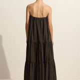 Matteau Voluminous Strapless Tiered Dress - Polka Dot