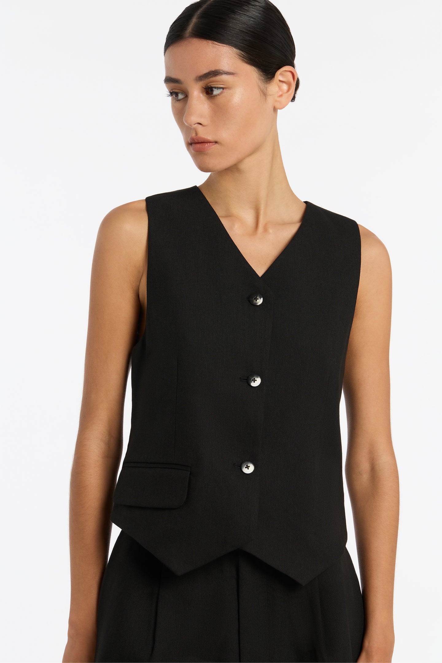 SIR. Clemence Tailored Vest - Black