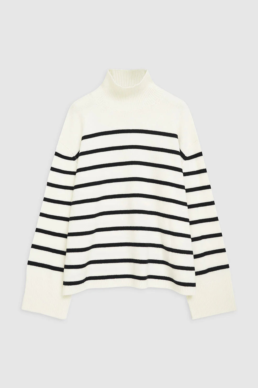 Anine Bing Courtney Sweater - Ivory and Black Stripe