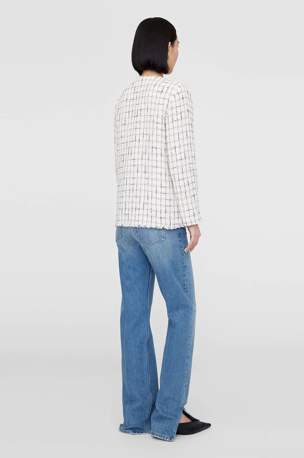 Anine Bing Janet Jacket - White Plaid