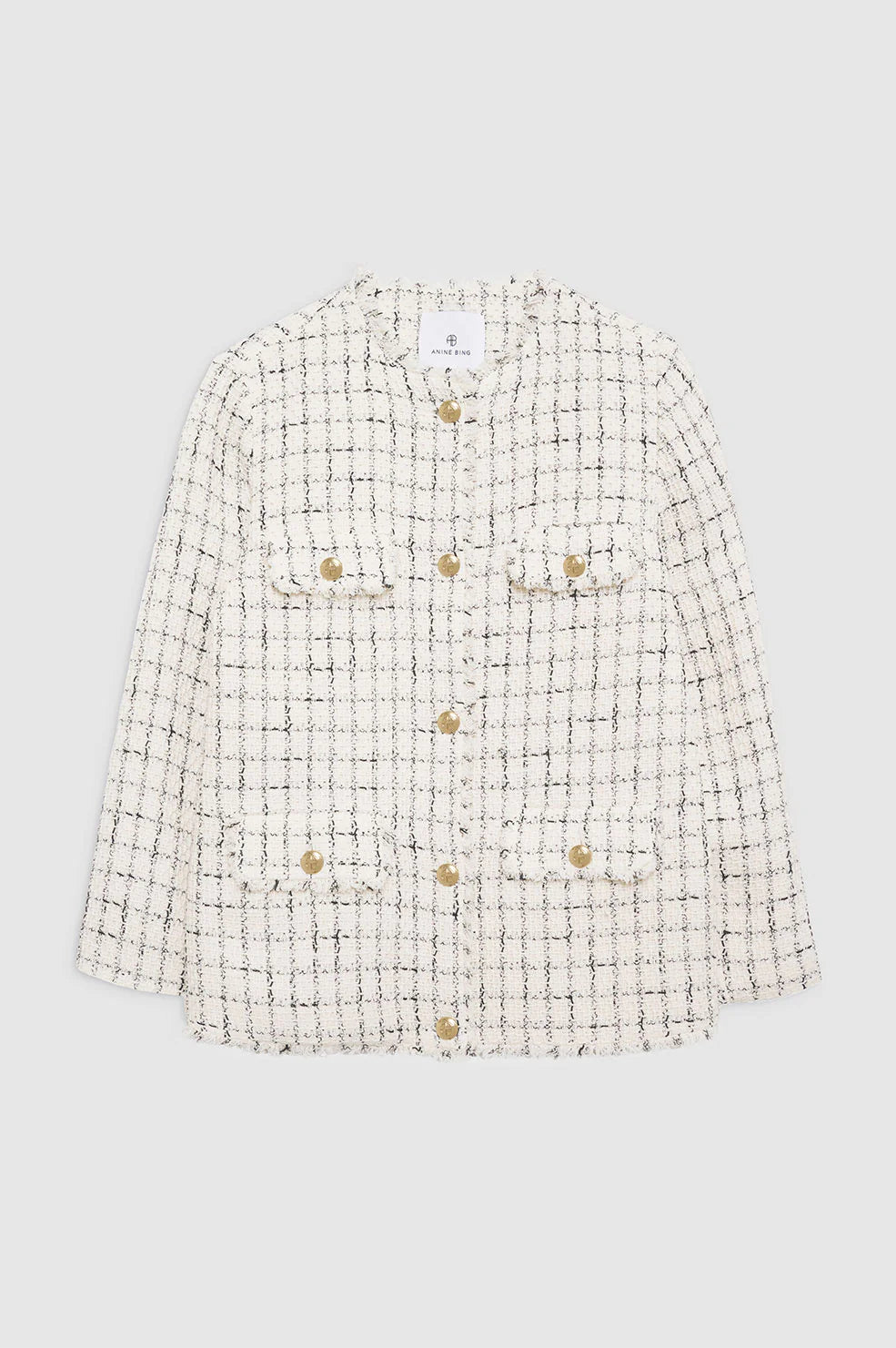 Anine Bing Janet Jacket - White Plaid