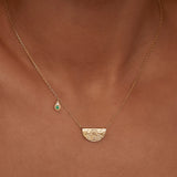 Lotus Birthstone Necklace Emerald May