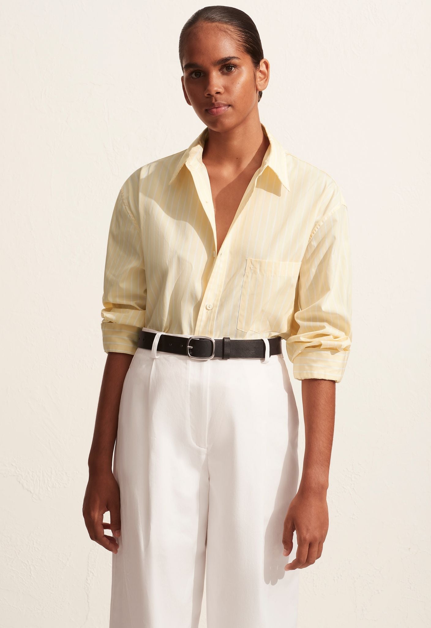Matteau Classic Stripe Shirt - Creme